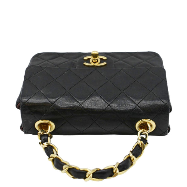 CHANEL Square Mini Flap Shoulder Bag Black   upper