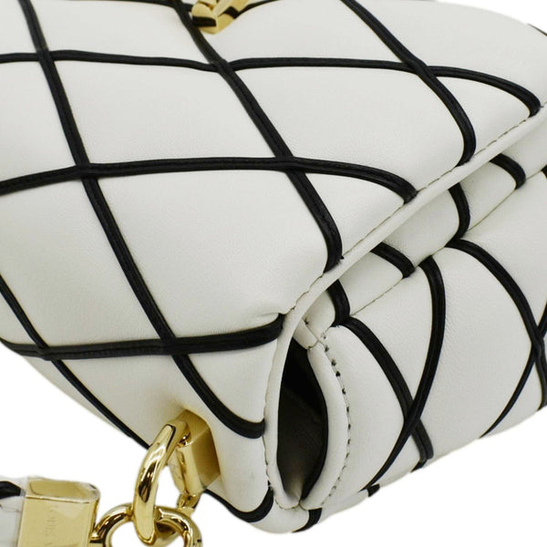 LOUIS VUITTON GO-14 MM Malletage Leather Shoulder Bag White