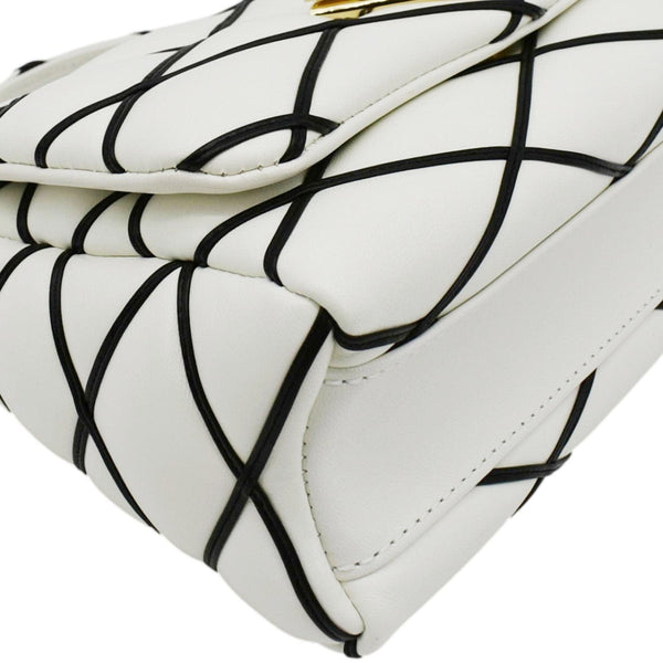 LOUIS VUITTON GO-14 MM Malletage Leather Shoulder Bag White