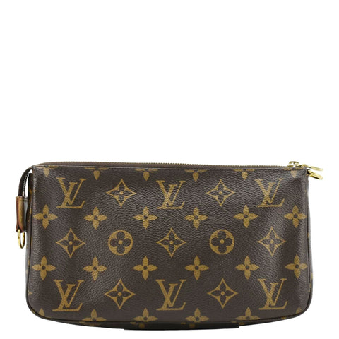 LOUIS VUITTON Pochette  Monogram Canvas Pouch Brown