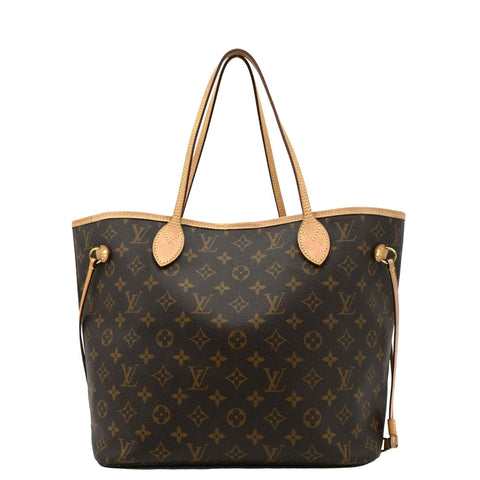 LOUIS VUITTON Neverfull MM Monogram Canvas Tote Bag Brown