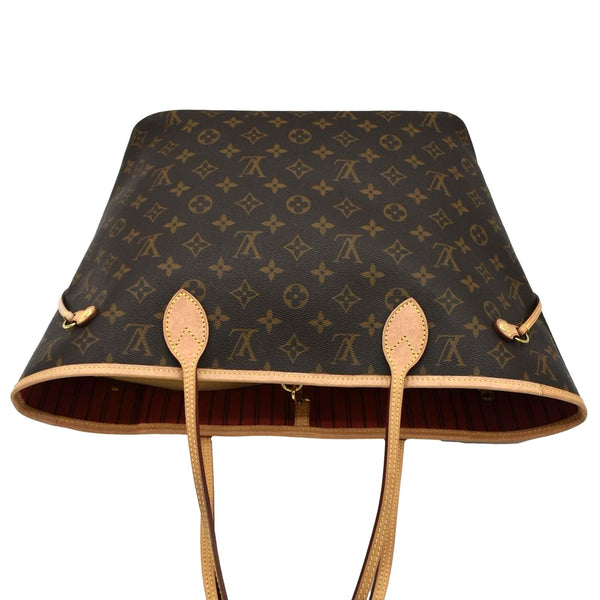 LOUIS VUITTON Neverfull MM Tote Bag Brown upper look