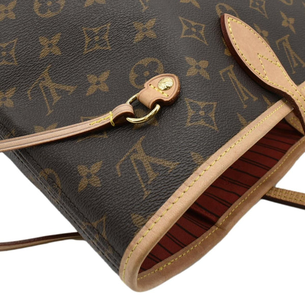 LOUIS VUITTON Neverfull MM Monogram Canvas Tote Bag Brown