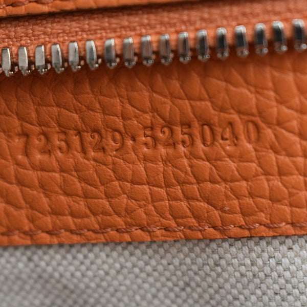 GUCCI Piuma Jumbo GG Leather Duffle Bag Orange 725129