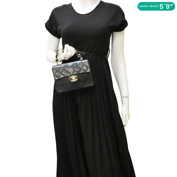 CHANEL Square Mini Flap Shoulder Bag Black   dummy look