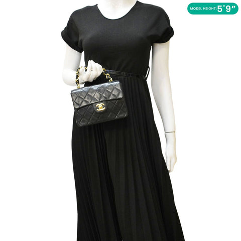 CHANEL Square Mini Flap Shoulder Bag Black   dummy look