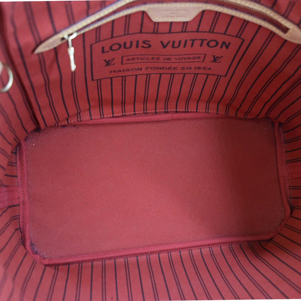 LOUIS VUITTON Neverfull MM Monogram Canvas Tote Bag Brown