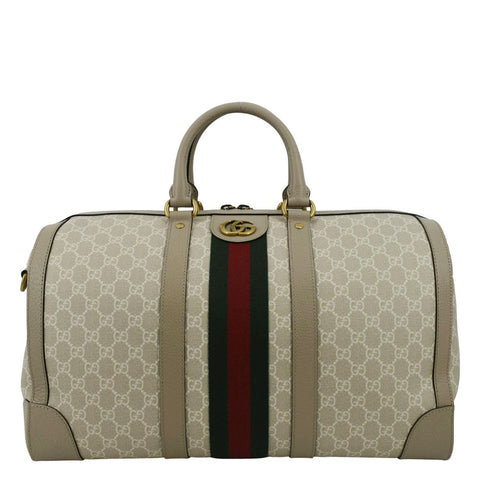 GUCCI Ophidia GG Supreme Canvas Duffle Bag Beige 681295