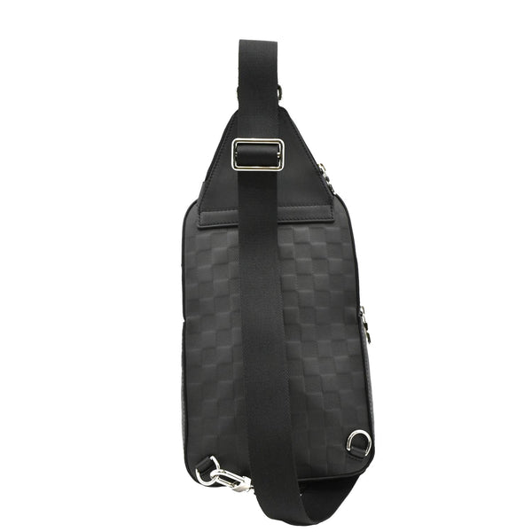 LOUIS VUITTON Avenue Sling Backpack Bag Black back look
