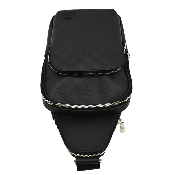 LOUIS VUITTON Avenue Sling Backpack Bag Black upper side