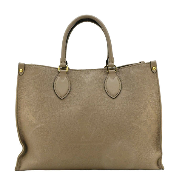 LOUIS VUITTON Onthego MM Monogram Empreinte Shoulder Bag Tourterelle