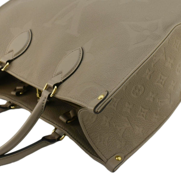 LOUIS VUITTON Onthego MM Monogram Empreinte Shoulder Bag Tourterelle