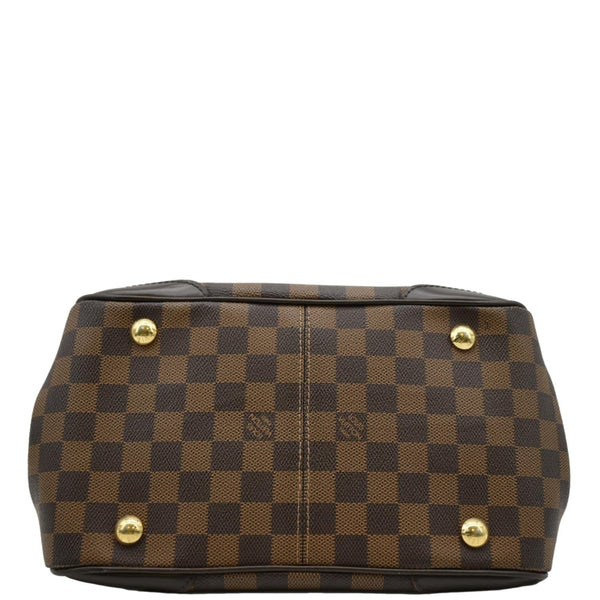 LOUIS VUITTON Verona PM Damier Ebene Satchel Bag Brown