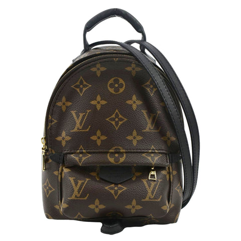 LOUIS VUITTON Palm Springs Mini Monogram Canvas Backpack Brown