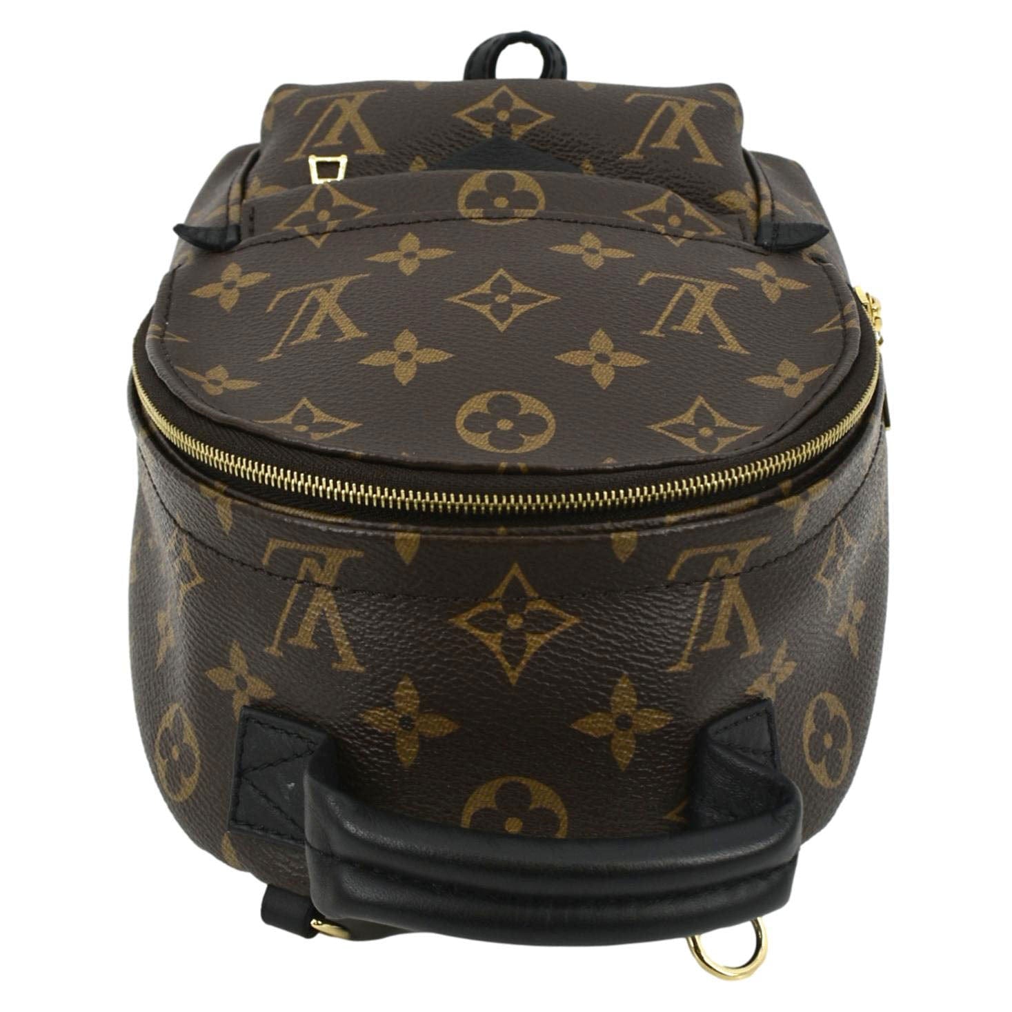 louis vuitton backpacks cheap LOUIS VUITTON Palm Springs Mini Monogram Canvas Backpack Brown
