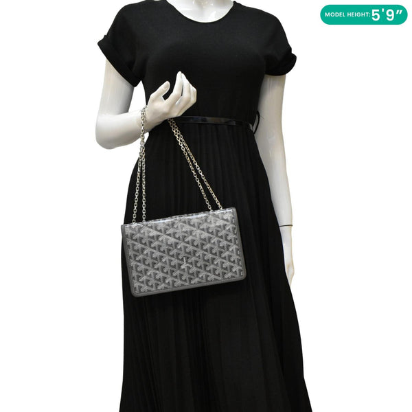 GOYARD Alexandre III Canvas Messenger Bag Black