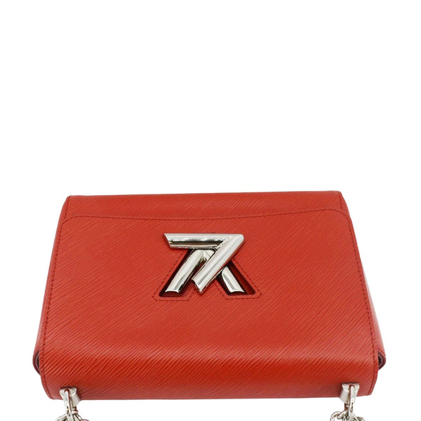 LOUIS VUITTON Twist MM Epi Leather Chain Shoulder Bag Coquelicot