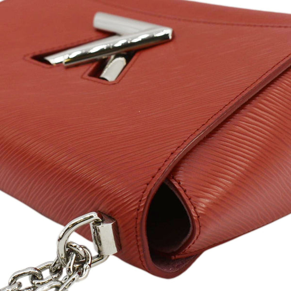 LOUIS VUITTON Twist MM Epi Leather Chain Shoulder Bag Coquelicot