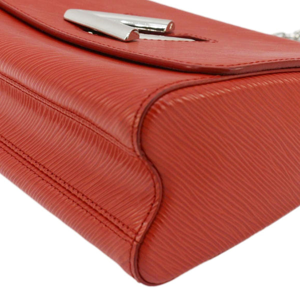 LOUIS VUITTON Twist MM Epi Leather Chain Shoulder Bag Coquelicot