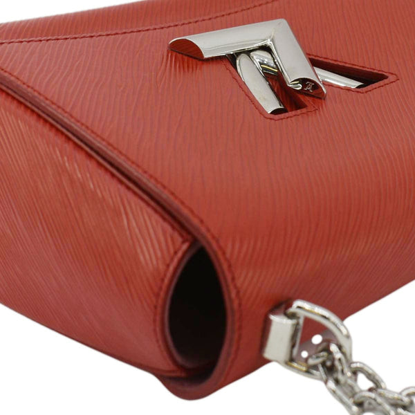 LOUIS VUITTON Twist MM Epi Leather Chain Shoulder Bag Coquelicot