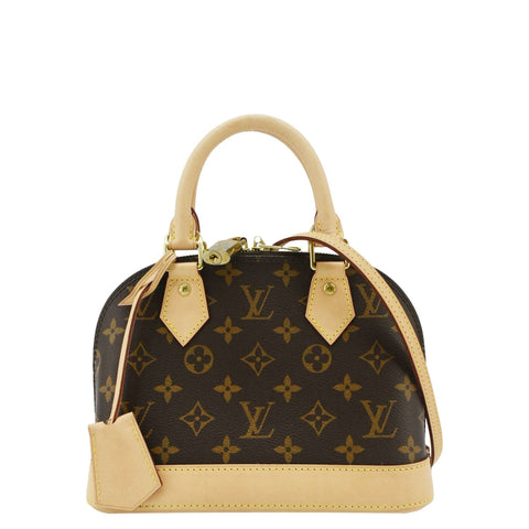 LOUIS VUITTON Alma BB Monogram Canvas Crossbody Bag Brown