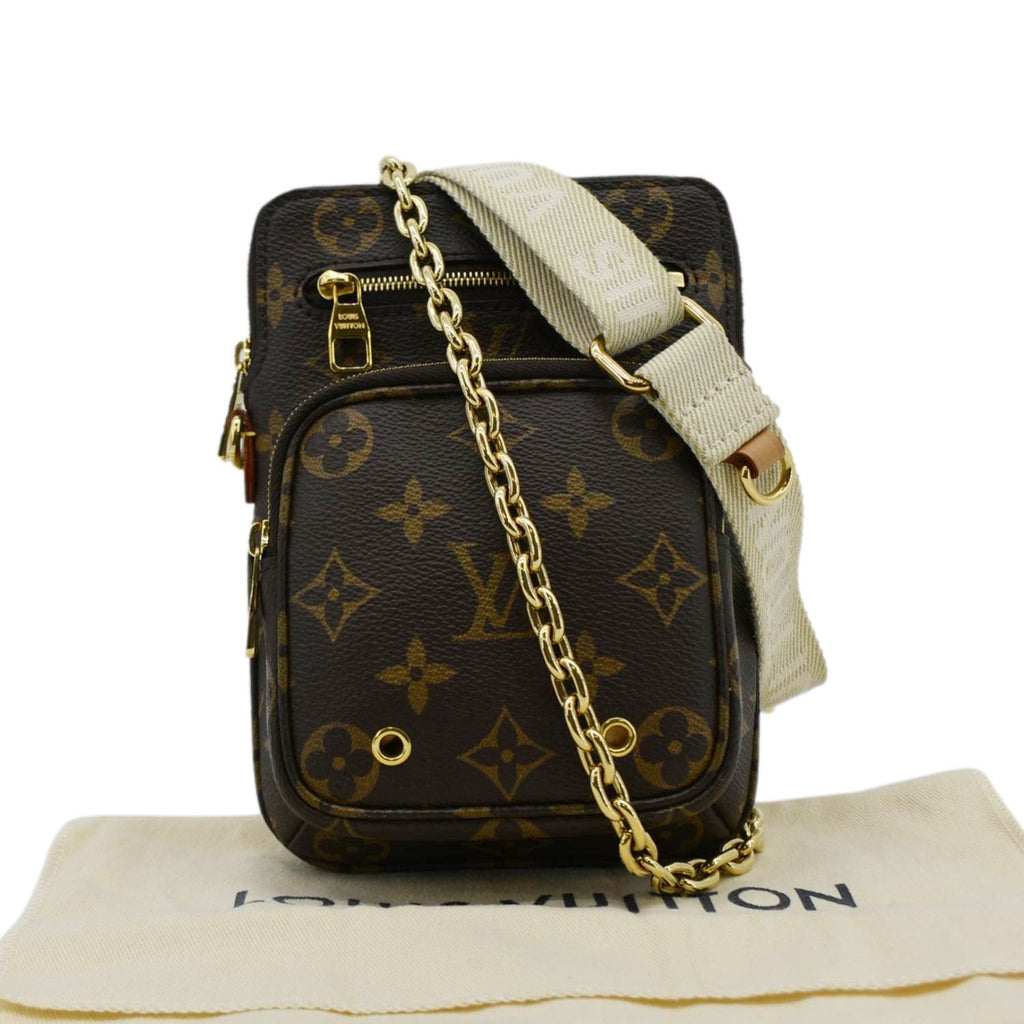 Utility Phone LOUIS VUITTON Utility Phone Sleeve Monogram Canvas Crossbody Bag Brown
