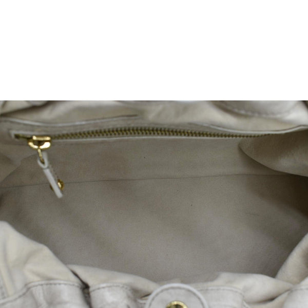 LOUIS VUITTON Olympe PM Monogram Leather Satchel Shoulder Bag Cream