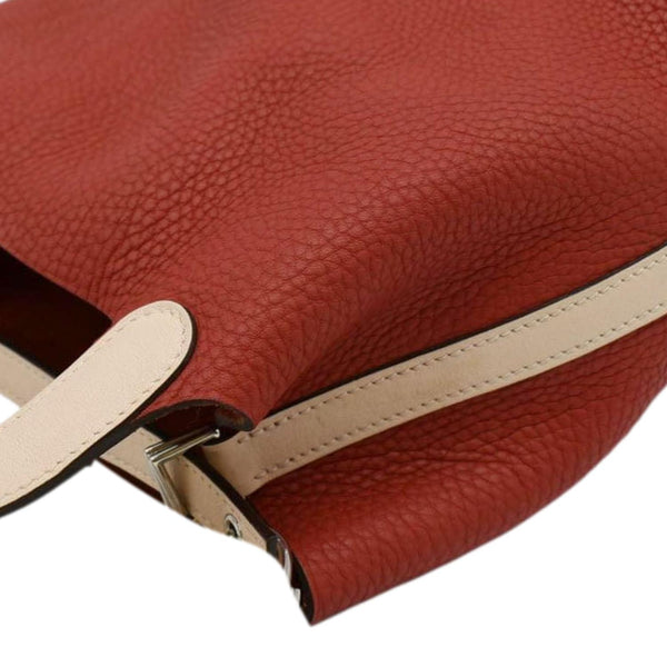 HERMES Picotin Lock 18 Taurillon Clemence Leather Hobo Bag Red