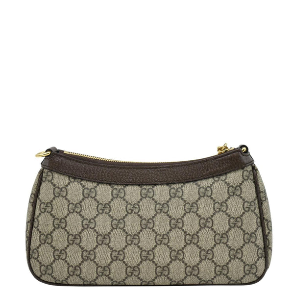 GUCCI Dollar Ophidia Web Small GG Supreme Monogram Canvas New Acero Shoulder Bag Beige 735132