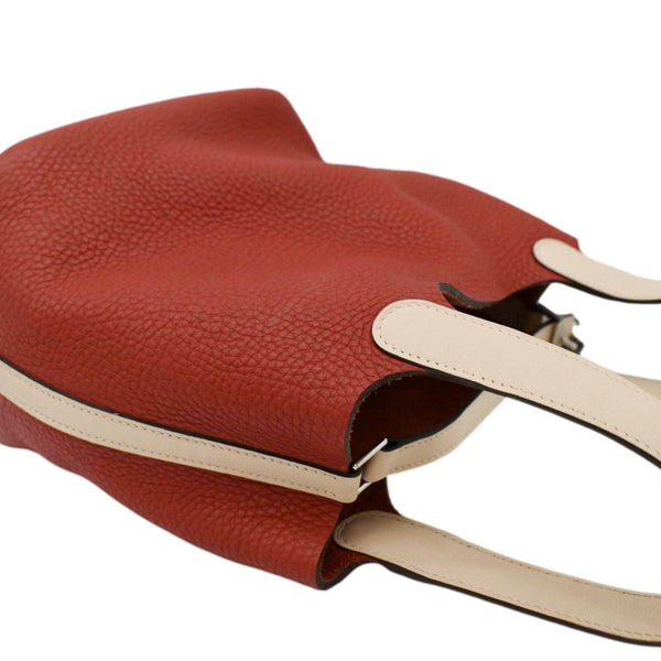 HERMES Picotin Lock 18 Taurillon Clemence Leather Hobo Bag Red