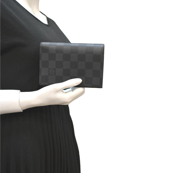 LOUIS VUITTON James Damier Graphite Canvas Wallet Black