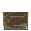 LOUIS VUITTON Pochette Cosmos Monogram Glaze Canvas Pouch Brown