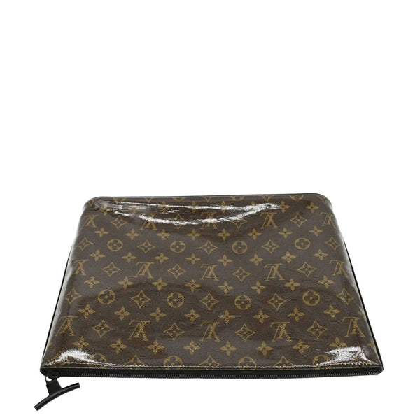 LOUIS VUITTON Pochette Cosmos Monogram Glaze Canvas Pouch Brown