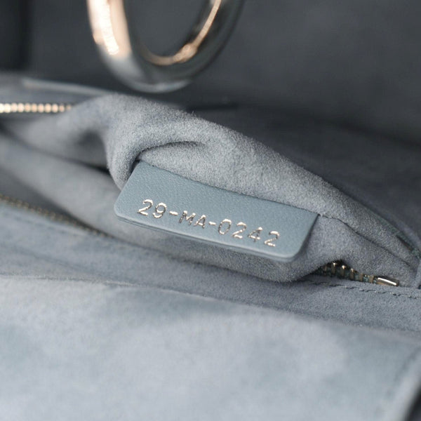 CHRISTIAN DIOR Lady Dior Medium Leather Shoulder Bag Sky Blue