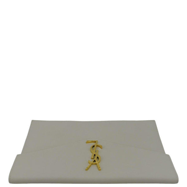 YVES SAINT LAURENT Uptown Envelope Grain De Poudre Leather top look