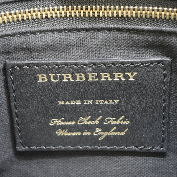 BURBERRY Banner Derby Leather Tote Shoulder Bag Tan