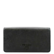 PRADA Saffiano Leather Crossbody Wallet Black