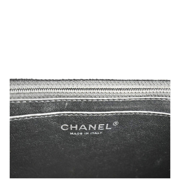 CHANEL Classic Maxi Single Flap Caviar Leather Shoulder Bag Black