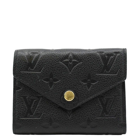 LOUIS VUITTON Victorine Monogram Empreinte Wallet Black