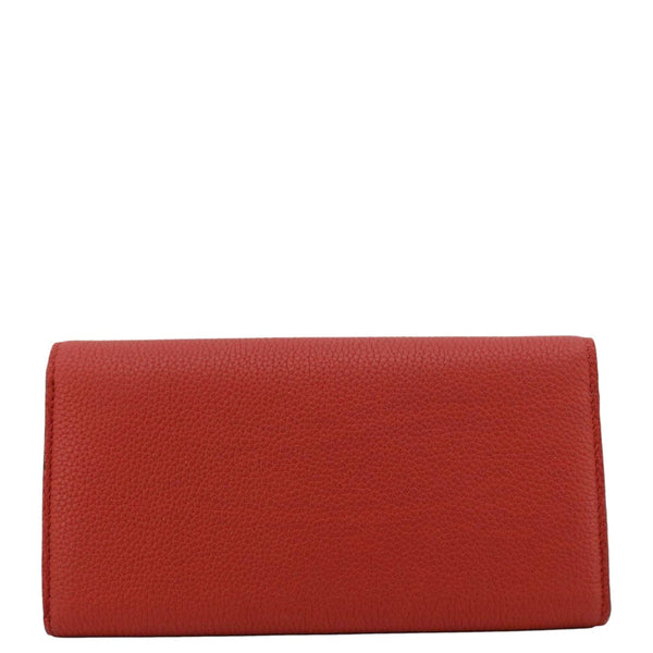 LOUIS VUITTON Double V Leather Wallet Red