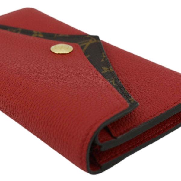 LOUIS VUITTON Double V Leather Wallet Red