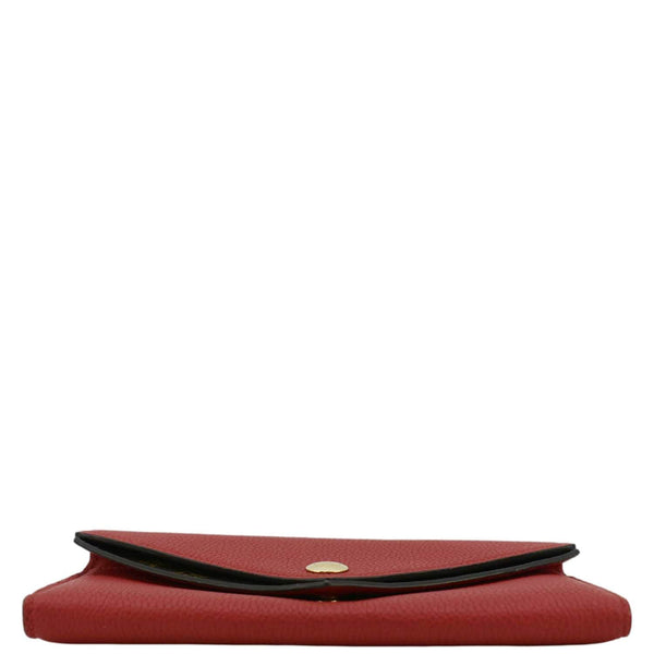 LOUIS VUITTON Double V Leather Wallet Red