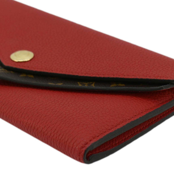 LOUIS VUITTON Double V Leather Wallet Red