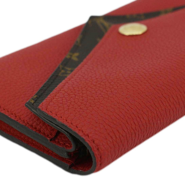 LOUIS VUITTON Double V Leather Wallet Red
