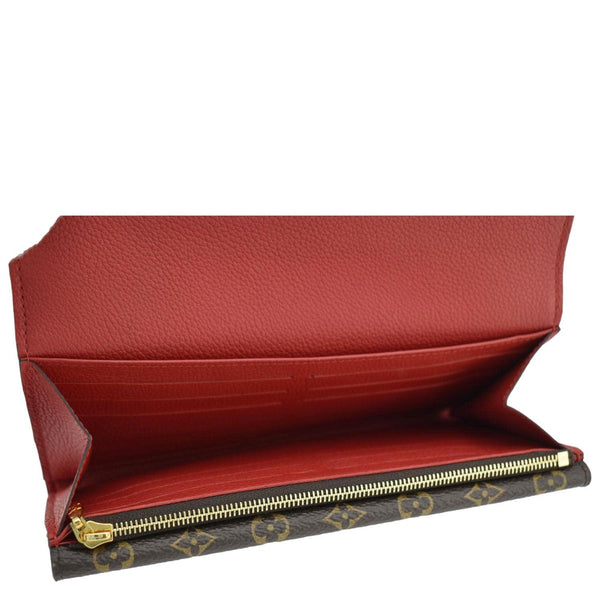 LOUIS VUITTON Double V Leather Wallet Red