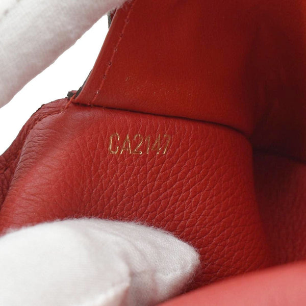 LOUIS VUITTON Double V Leather Wallet Red