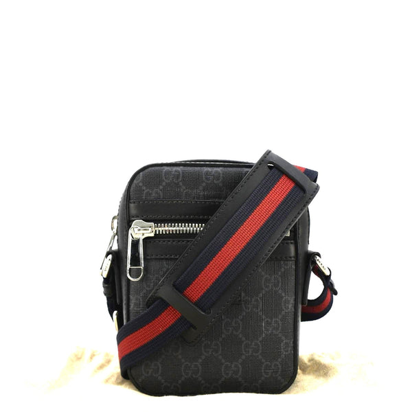 GUCCI GG Supreme Canvas Web Messenger Bag Black 598103