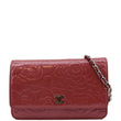 CHANEL Camellia Wallet  Crossbody Bag Pink front look