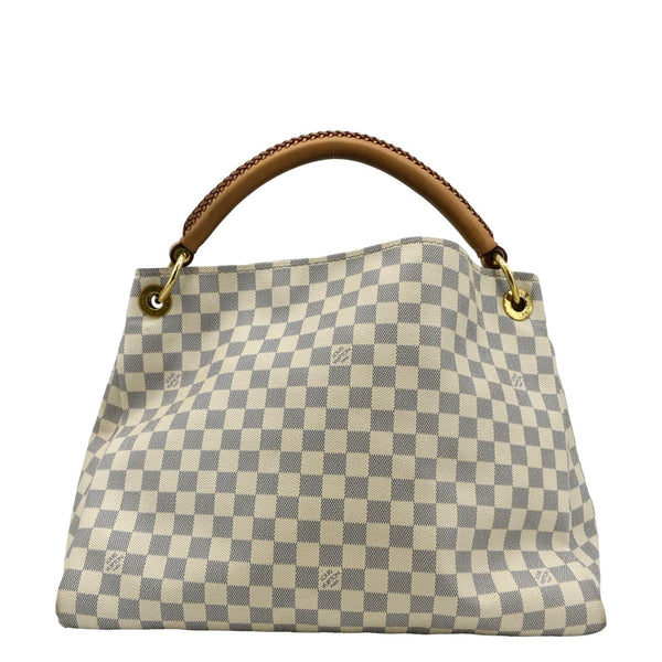 LOUIS VUITTON Artsy MM Damier Azur Hobo Bag White back look