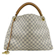 LOUIS VUITTON Artsy MM Damier Azur Hobo Bag White front look
